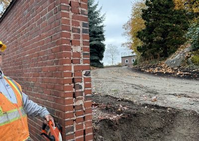 Rebuild of Historic Wall Misselwood Hall Endicott College